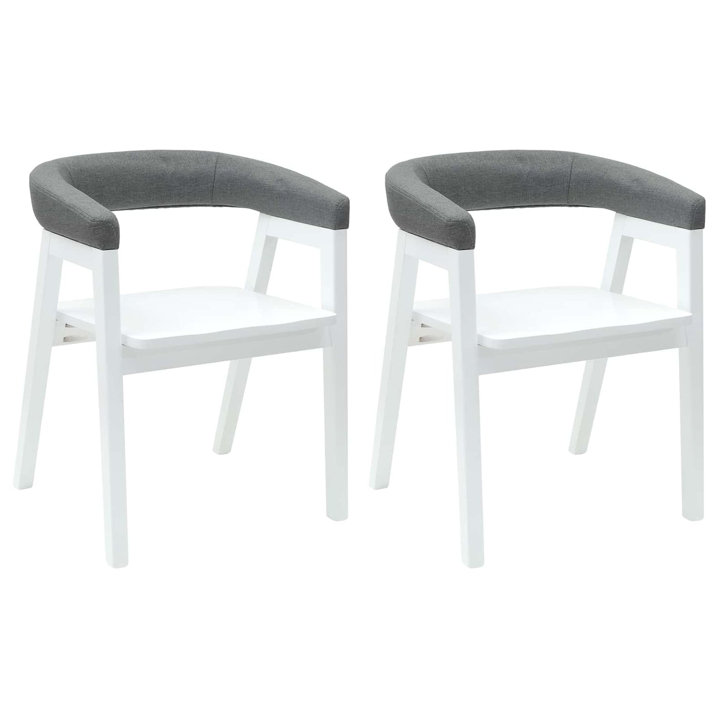 vidaXL Καρέκλες φαγητού 2 pcs Λευκό 54 x 57 x 73 εκ