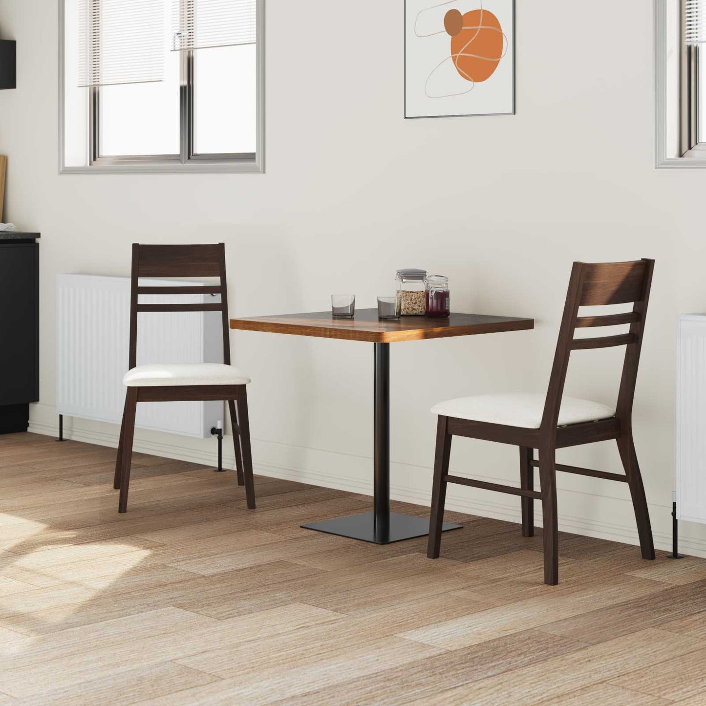 vidaXL Καρέκλες φαγητού 2 pcs Ανοιχτό καφέ 43 x 54 x 89 εκ.