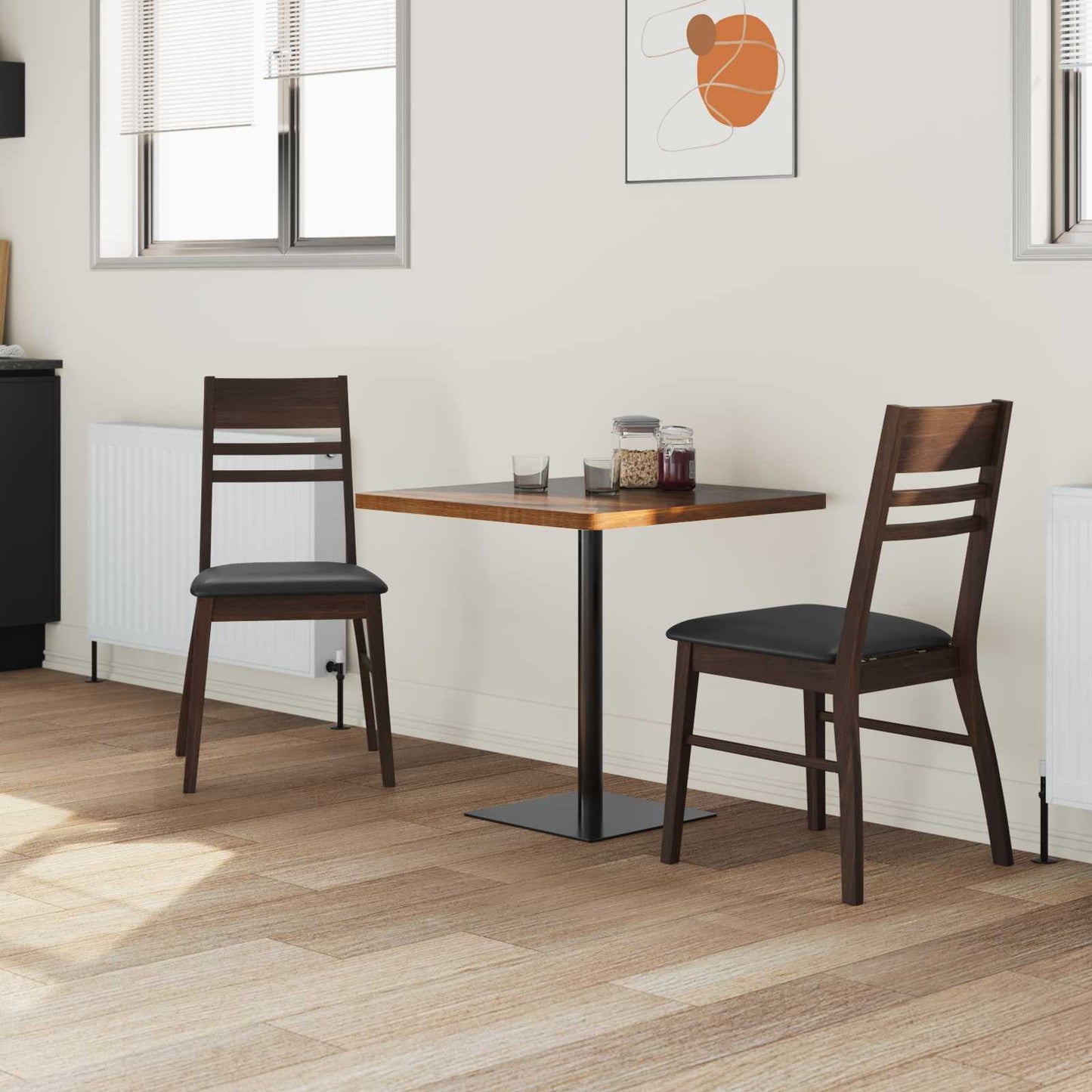 vidaXL Καρέκλες φαγητού 2 pcs Ανοιχτό καφέ 43 x 54 x 89 εκ.