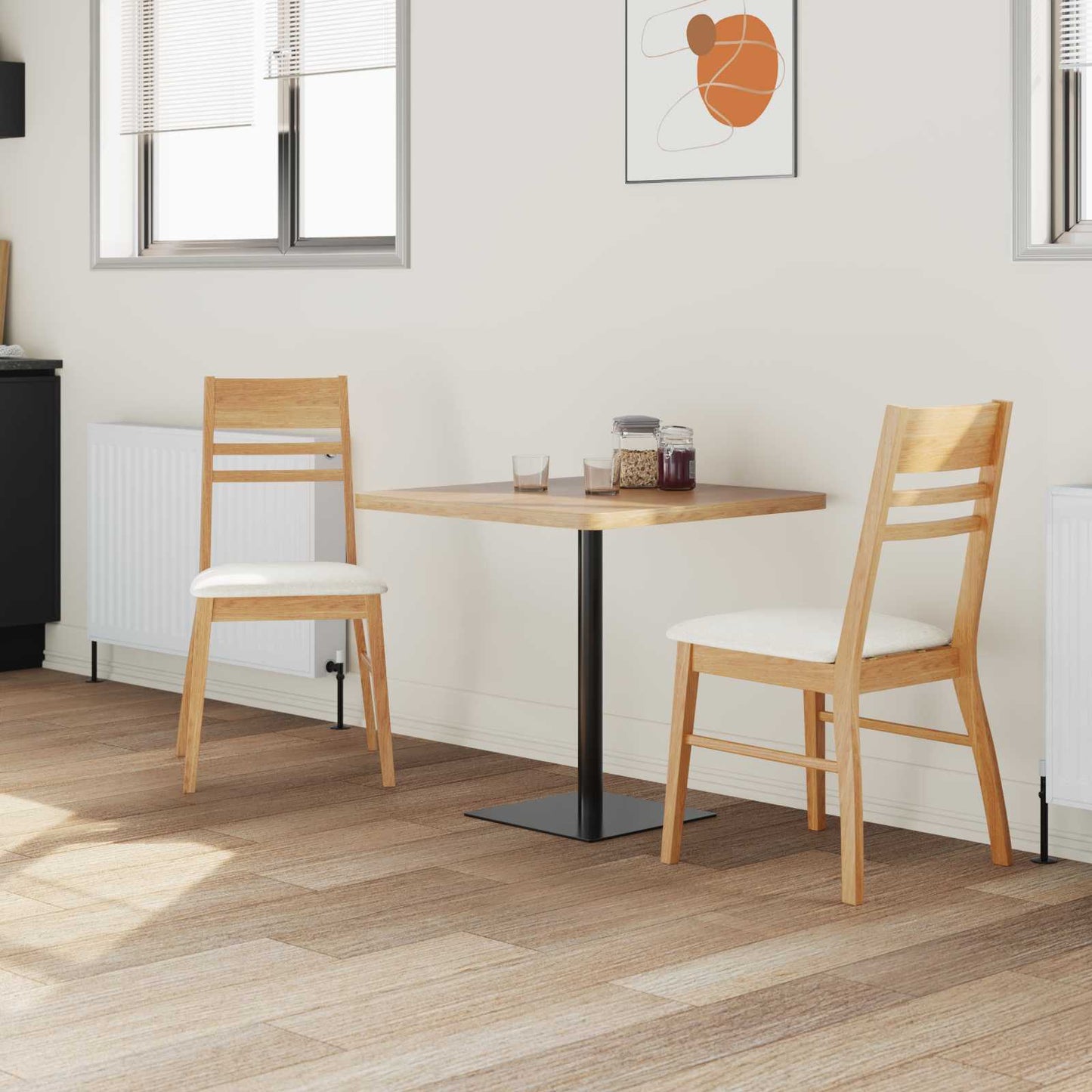 vidaXL Καρέκλες φαγητού 2 pcs Φυσικό 43 x 54 x 89 εκ.