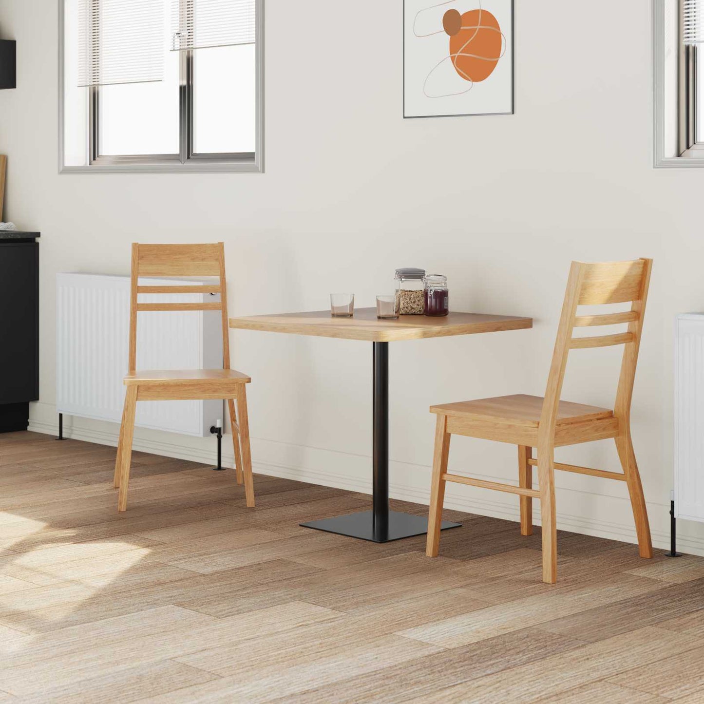 vidaXL Καρέκλες φαγητού 2 pcs Φυσικό 43 x 54 x 89 εκ.