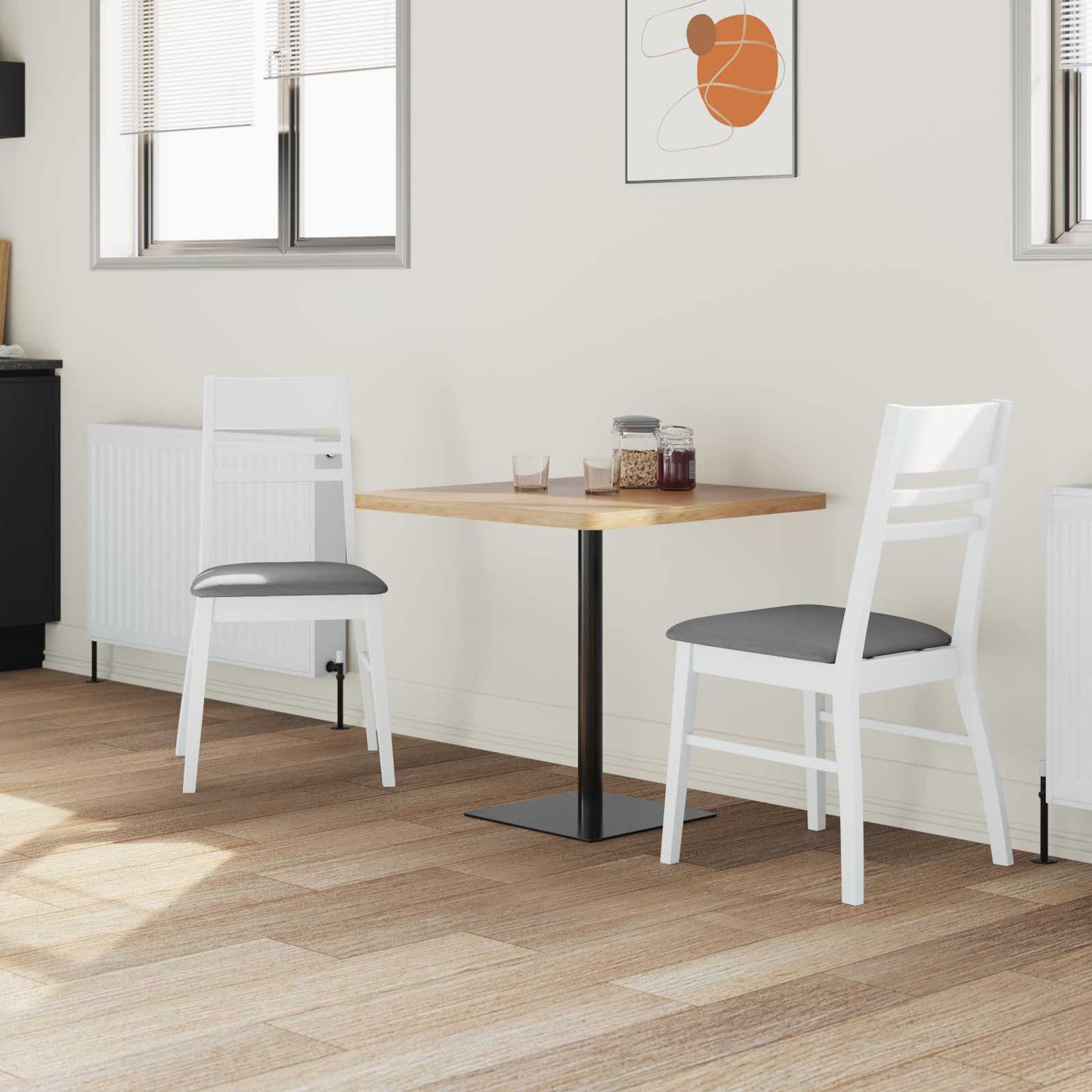 vidaXL Καρέκλες φαγητού 2 pcs Λευκό 43 x 54 x 89 εκ.