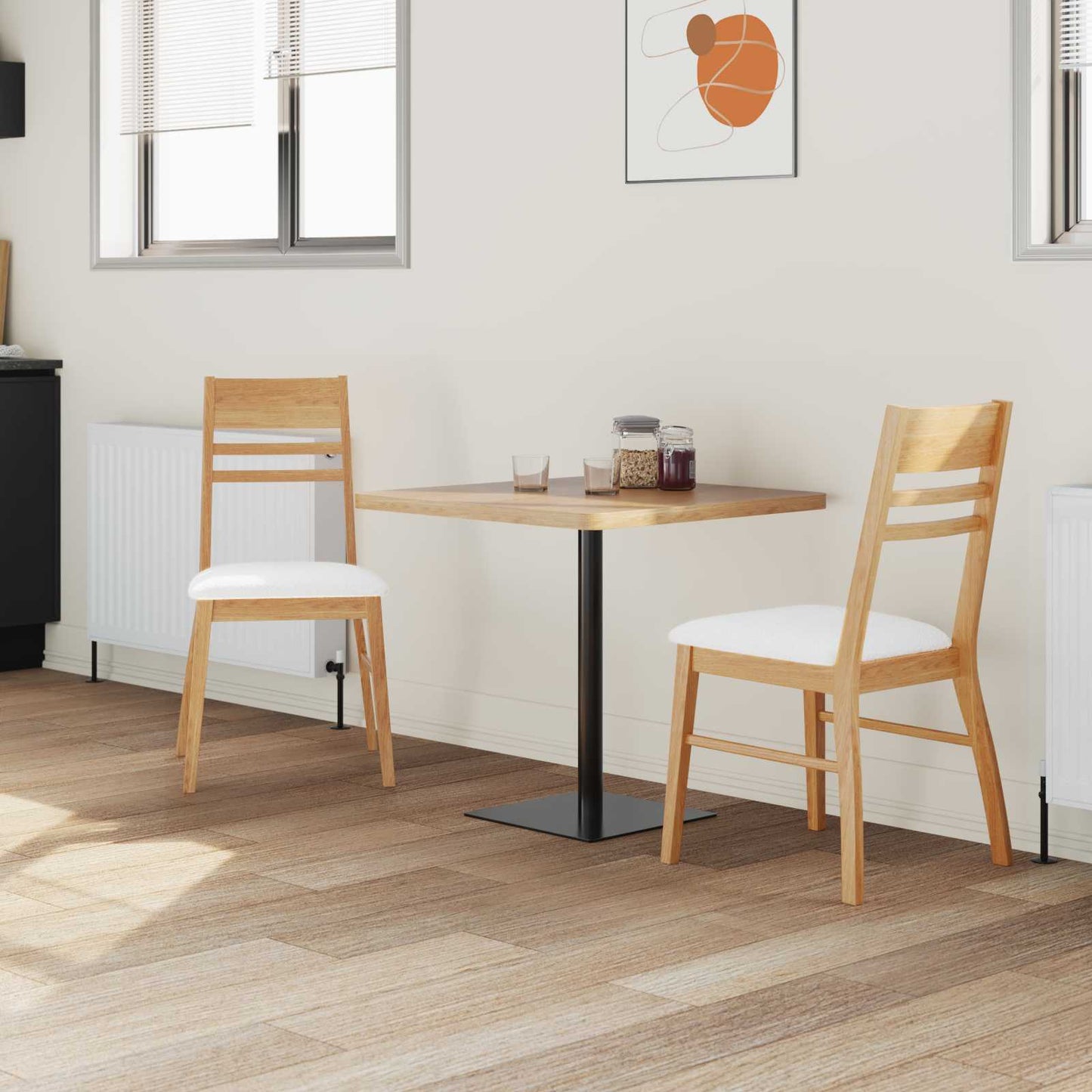 vidaXL Καρέκλες φαγητού 2 pcs Φυσικό 43 x 54 x 89 εκ.