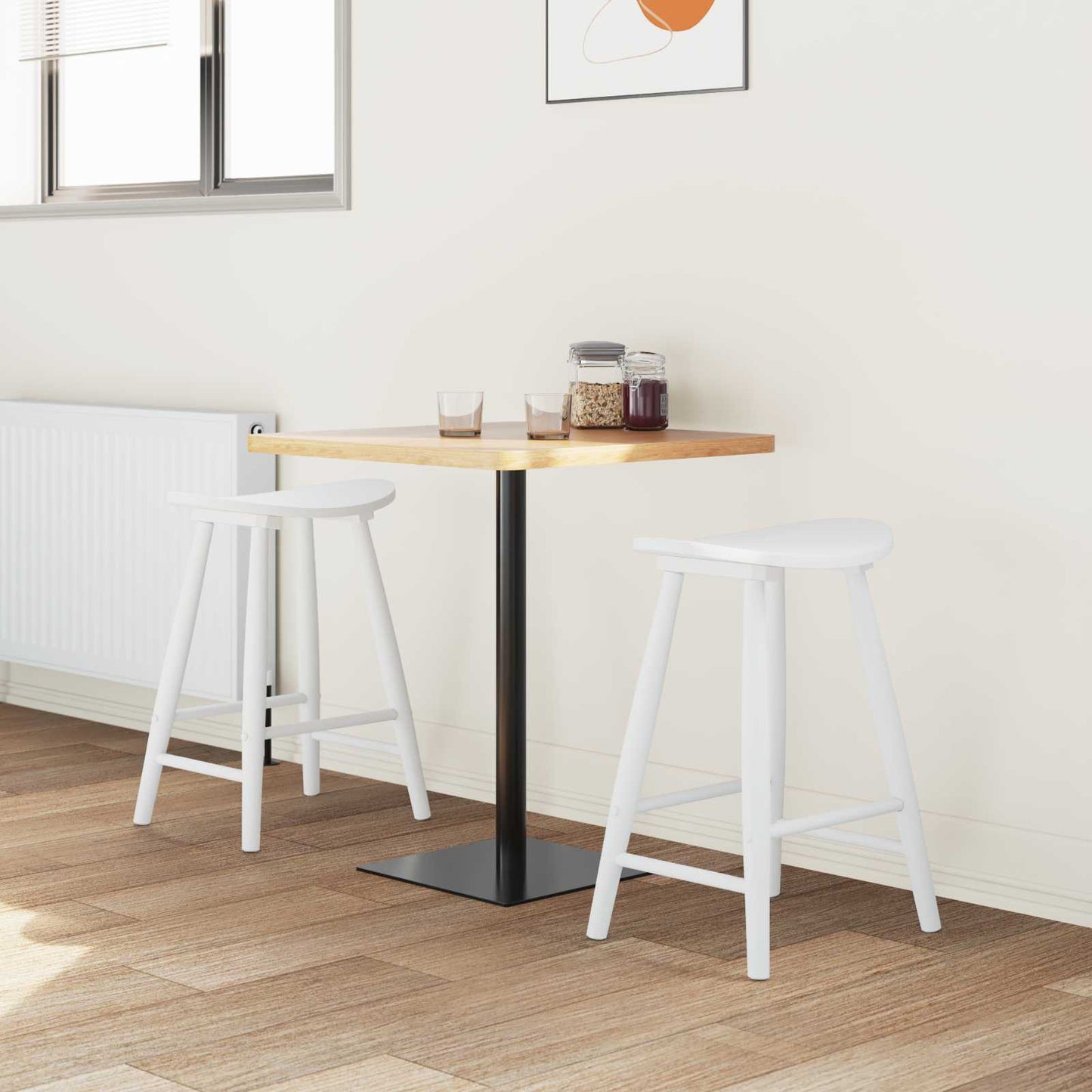 vidaXL Καρέκλες φαγητού 2 pcs Λευκό 46 x 37 x 63 εκ