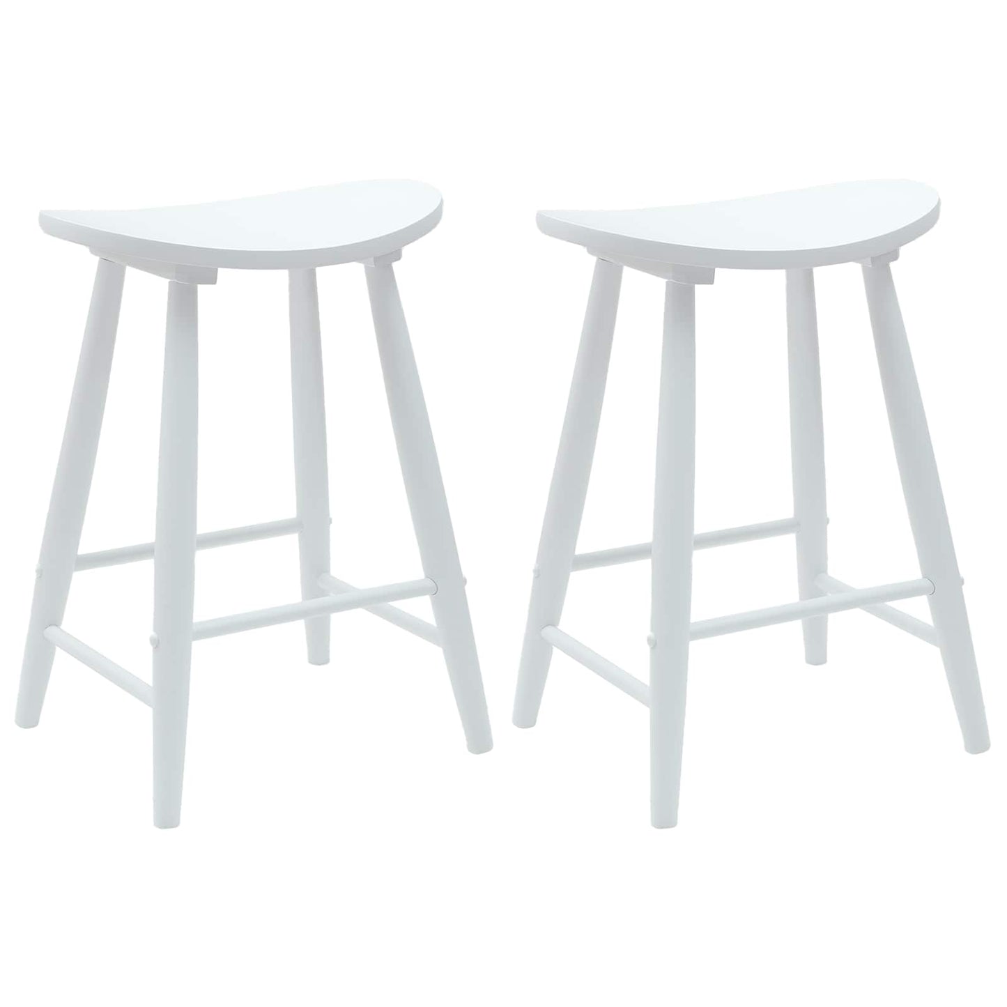 vidaXL Καρέκλες φαγητού 2 pcs Λευκό 46 x 37 x 63 εκ