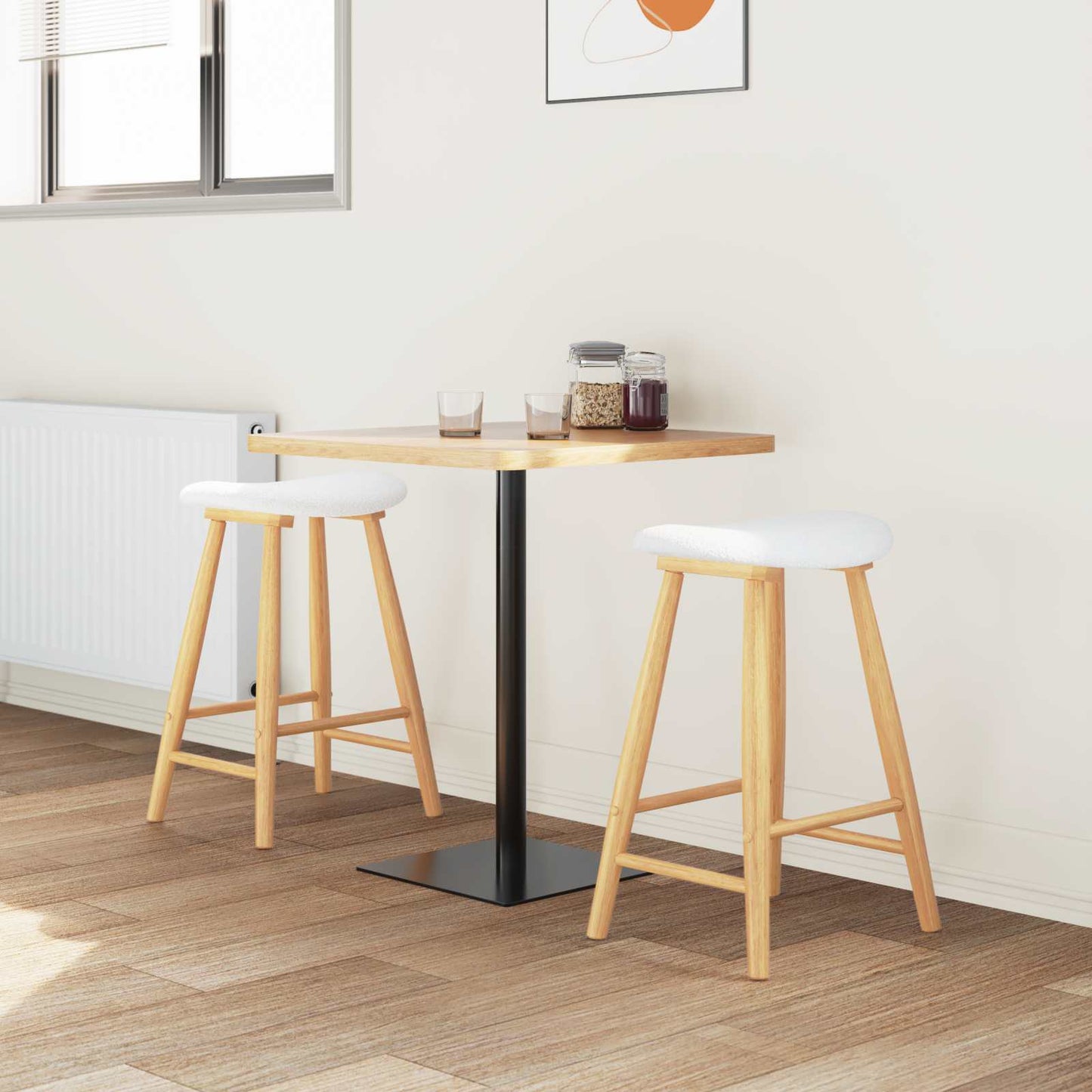 vidaXL Καρέκλες φαγητού 2 pcs Φυσικό 46 x 37 x 63 εκ