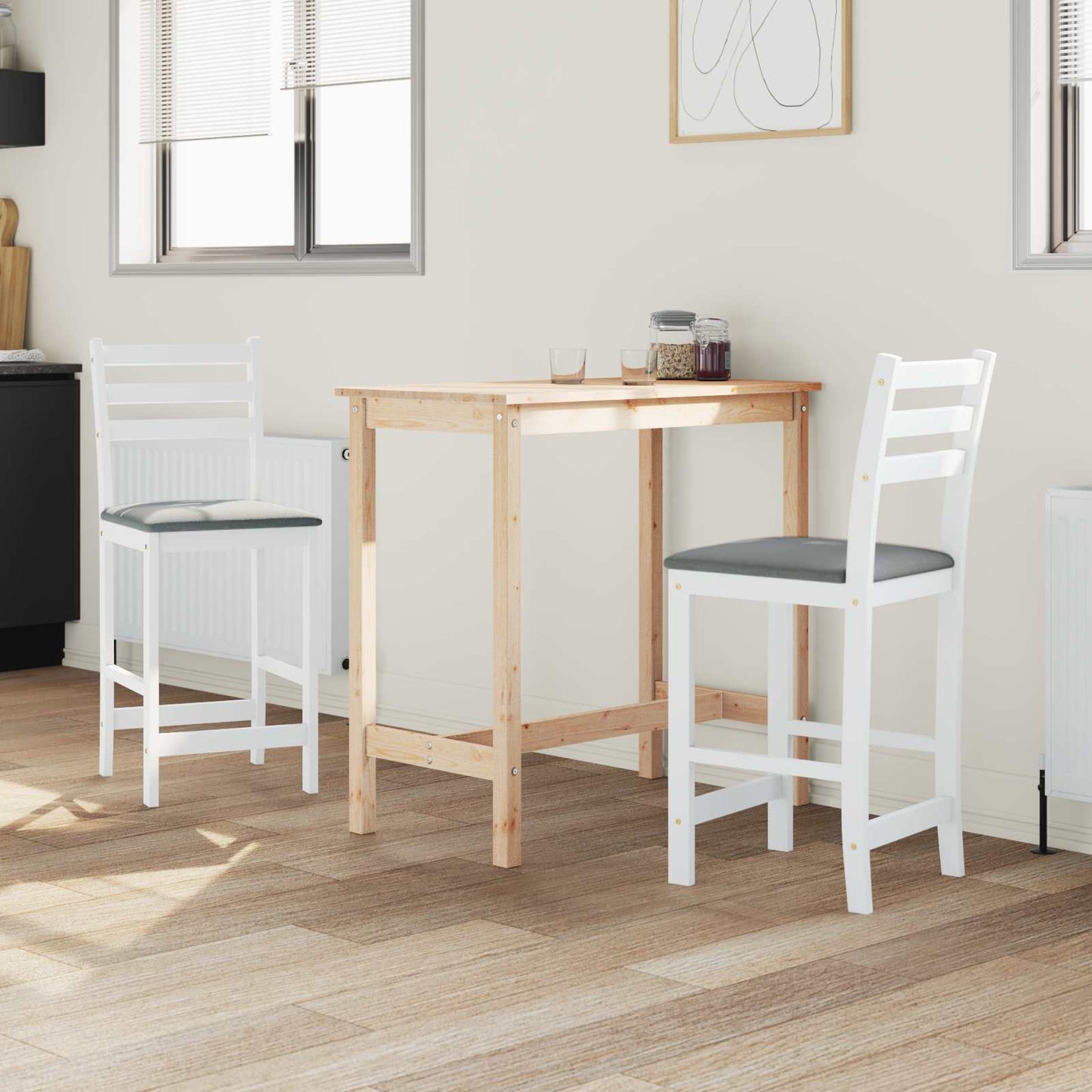 vidaXL Καρέκλες φαγητού 2 pcs Λευκό 40 x 47,5 x 99,5 εκ