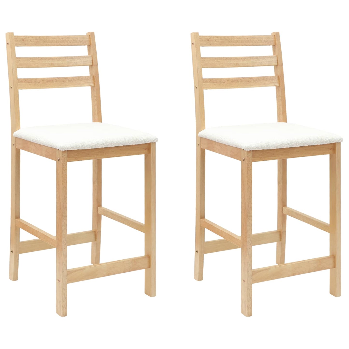 vidaXL Καρέκλες φαγητού 2 pcs Φυσικό 40 x 47,5 x 99,5 εκ