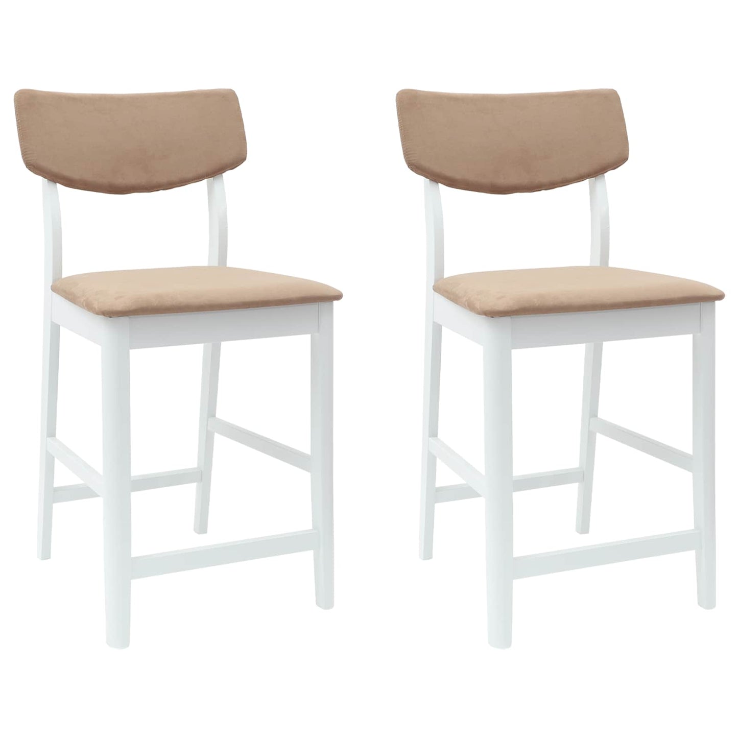 vidaXL Καρέκλες φαγητού 2 pcs Λευκό 48 x 49 x 95 εκ.