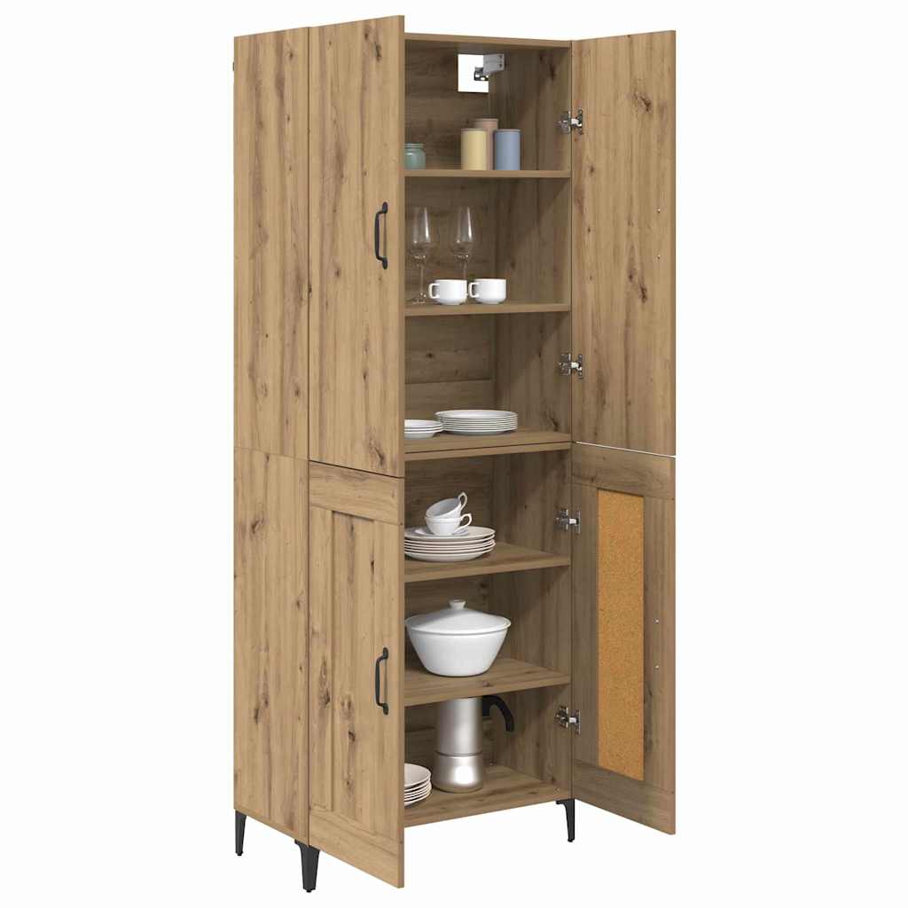 vidaXL Highboard Artisan Oak 69,5 x 34 x 180 εκ. Επεξεργασμένο Ξύλο