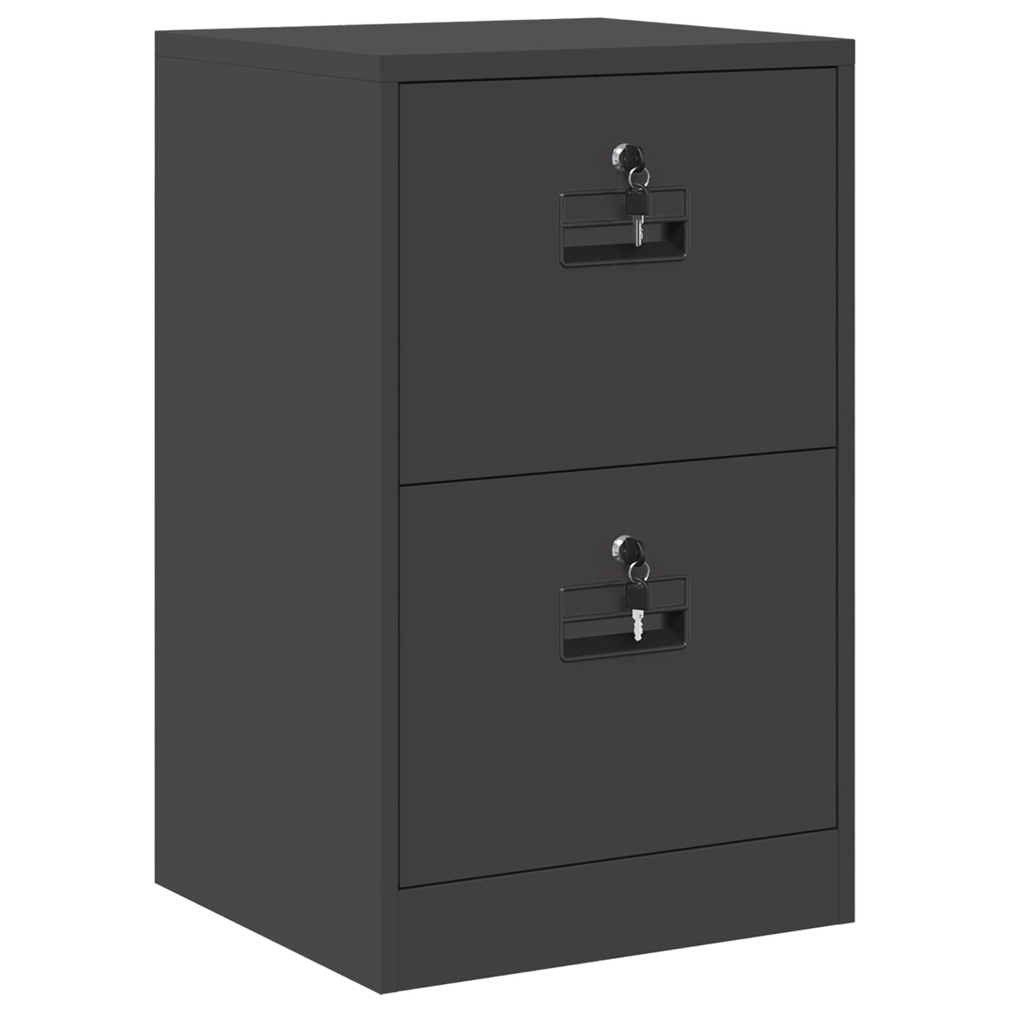 vidaXL Ντουλάπα Αρχείων με συρτάρι Μαύρο 45,5 x 42 x 74,5 εκ