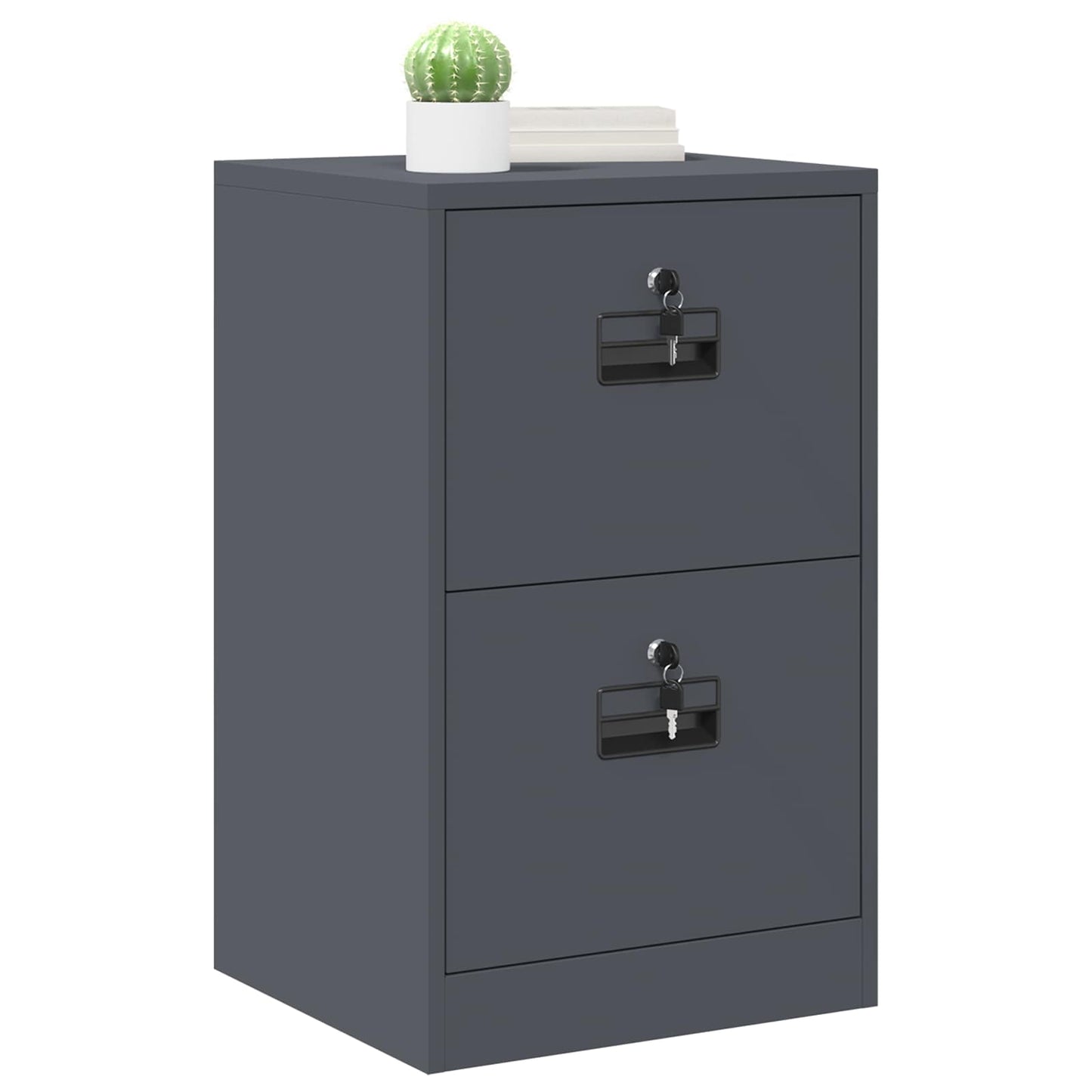 vidaXL Ντουλάπα Αρχείων με συρτάρι Ανθρακί 45,5 x 42 x 74,5 εκ