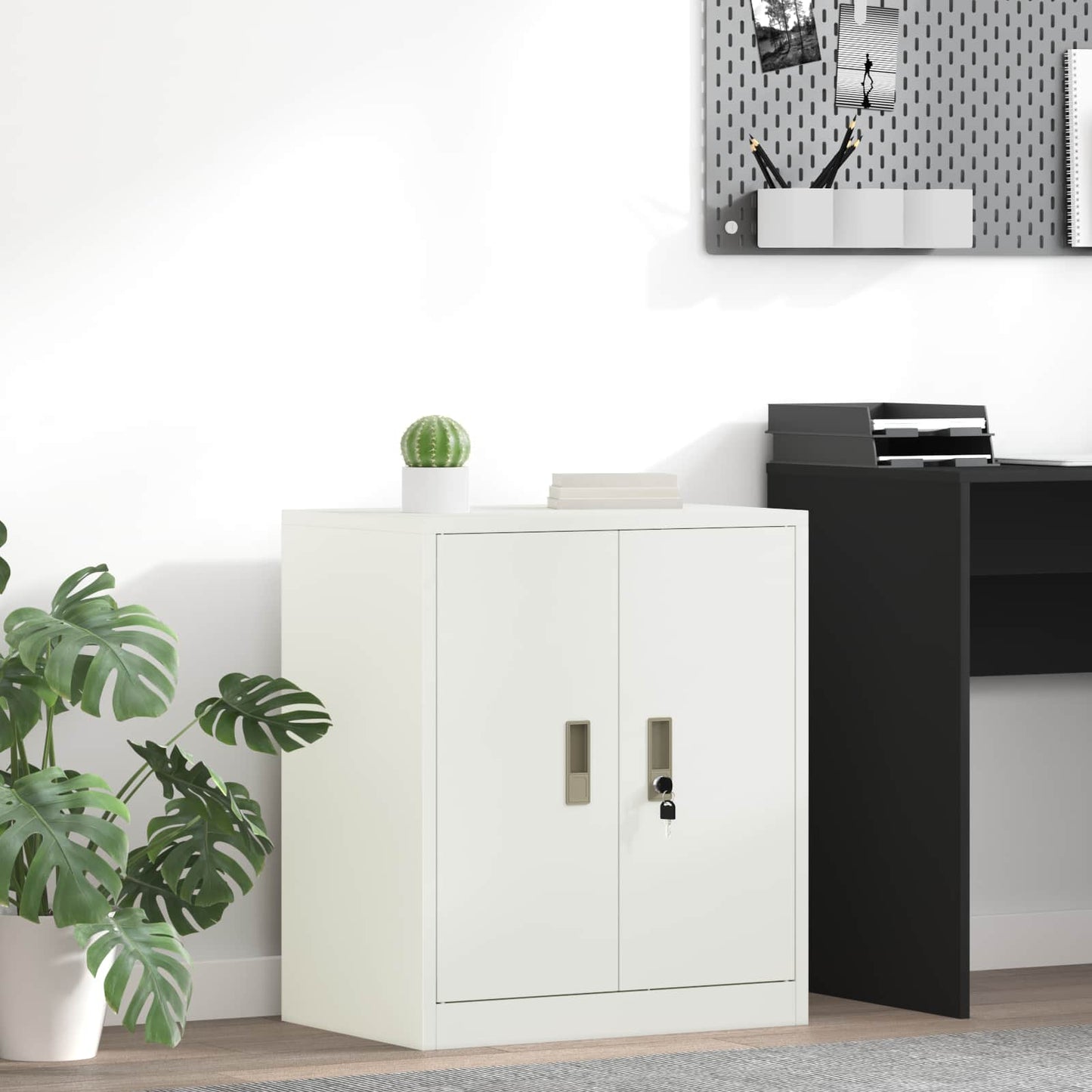 vidaXL Ντουλάπι αποθήκευσης Λευκός 60 x 40 x 70 εκ. Ατσάλι