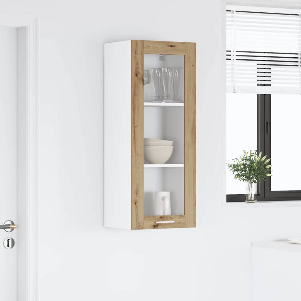 vidaXL Κρεμαστό ντουλάπι με ράφι Riga Artisan Oak 40 x 31 x 100 εκ.