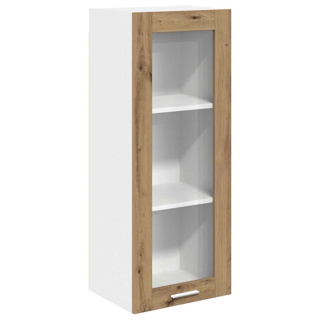 vidaXL Κρεμαστό ντουλάπι με ράφι Riga Artisan Oak 40 x 31 x 100 εκ.