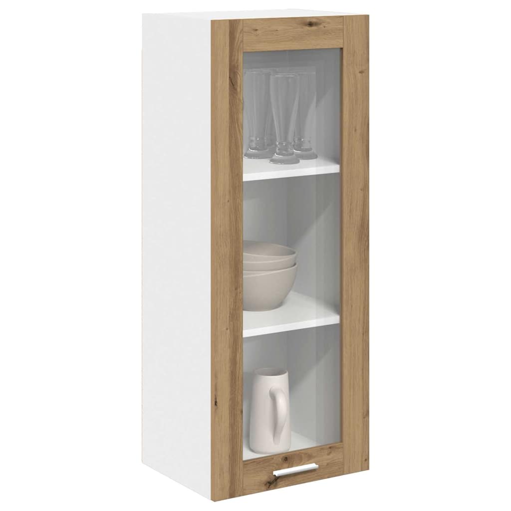 vidaXL Κρεμαστό ντουλάπι με ράφι Riga Artisan Oak 40 x 31 x 100 εκ.