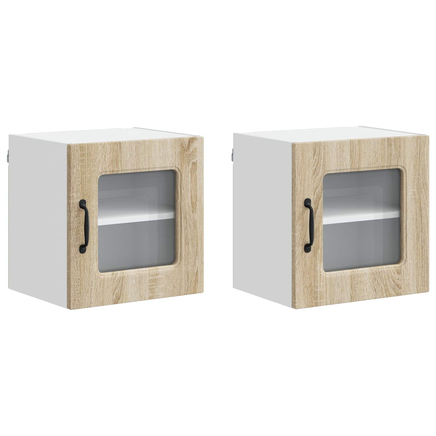 vidaXL Κρεμαστό ντουλάπι κουζίνας 2 pcs Δρύς Sonoma 40 x 31 x 40 εκ.