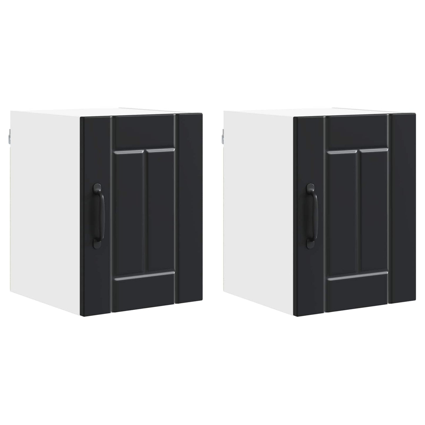 vidaXL Ντουλάπα Κουζίνας 2 pcs Μαύρο 30 x 31 x 40 εκ.