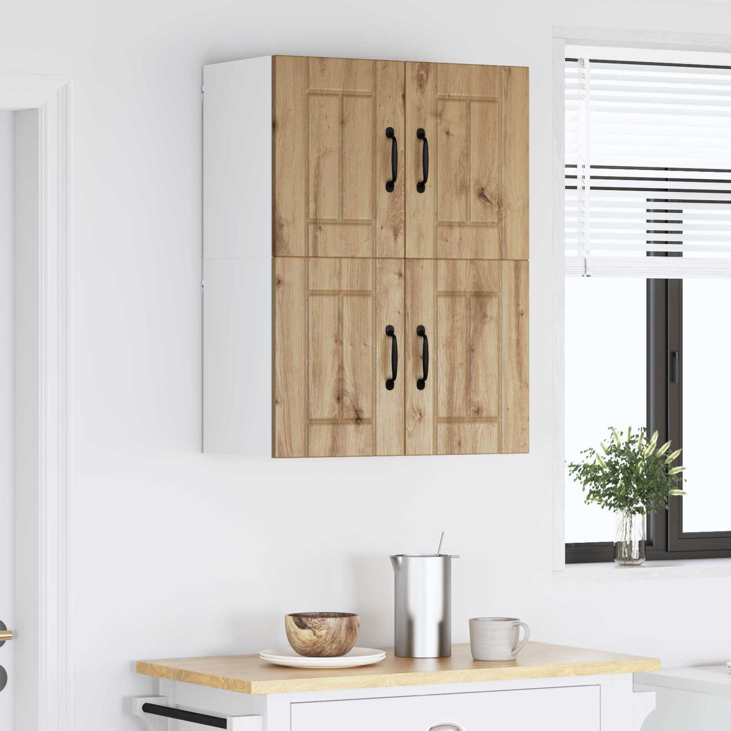 vidaXL Ντουλάπα Τοίχου LUCCA 2 τμχ. Artisan Δρυς Επεξεργασμένο Ξύλο
