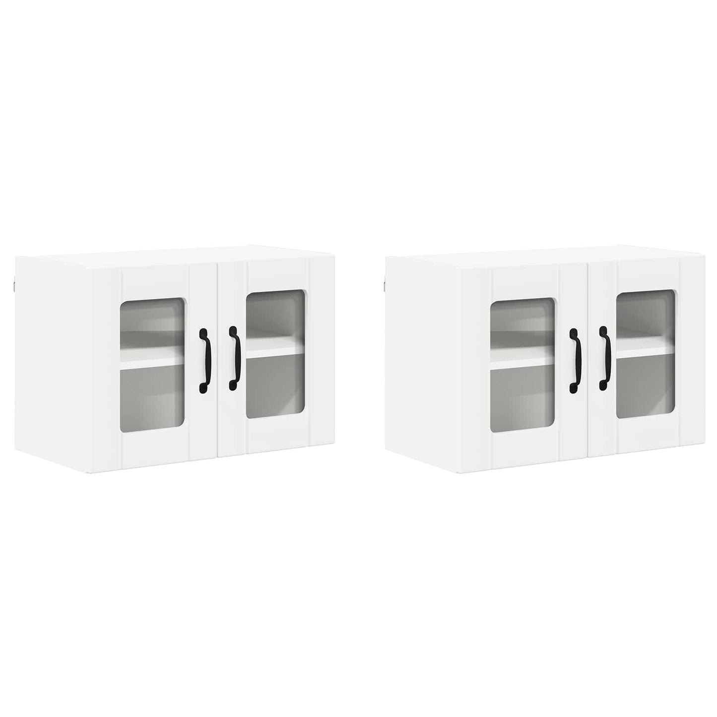 vidaXL Κρεμαστό ντουλάπι κουζίνας με ράφι 2 pcs Λευκό 60 x 31 x 40 εκ