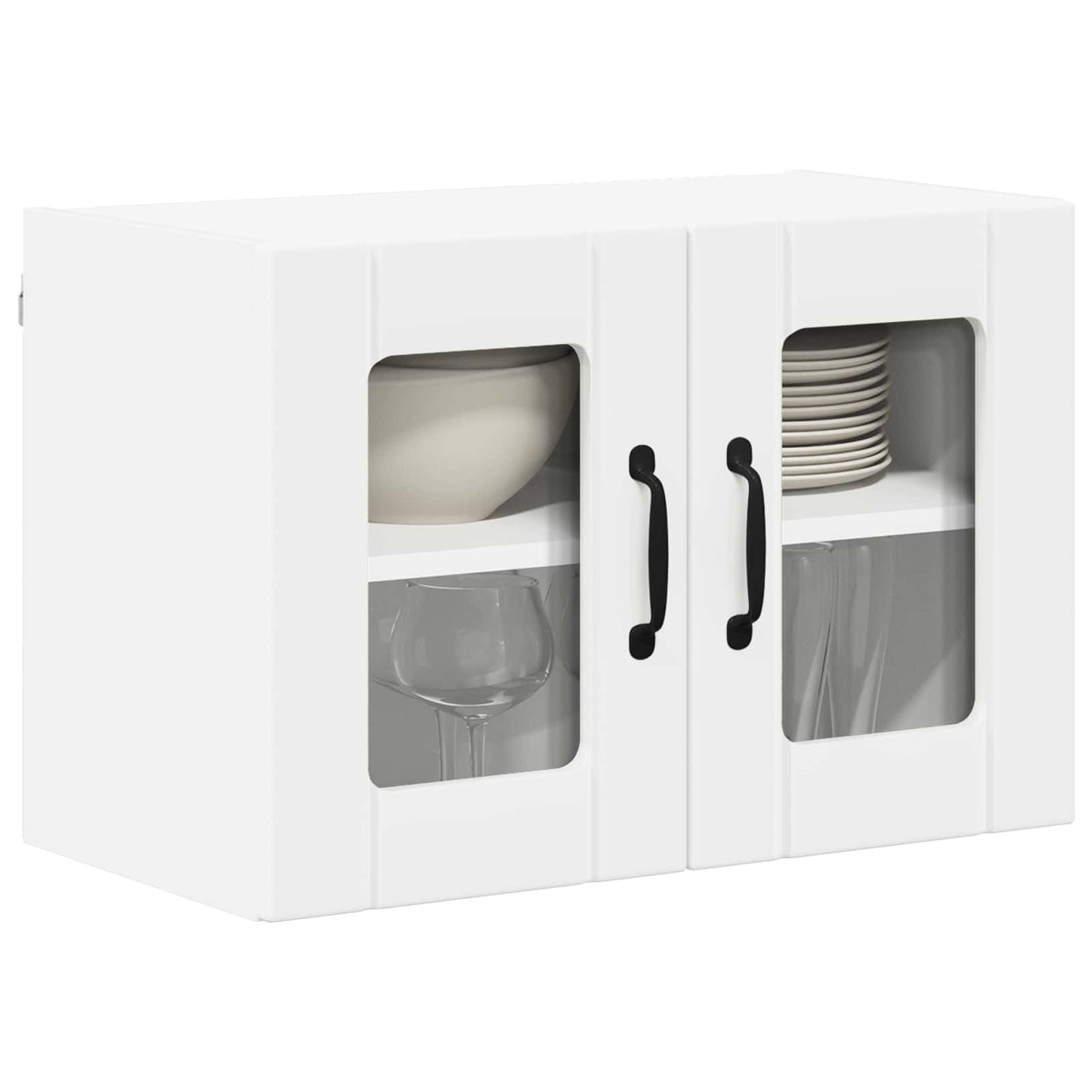 vidaXL Κρεμαστό ντουλάπι κουζίνας με ράφι 2 pcs Λευκό 60 x 31 x 40 εκ