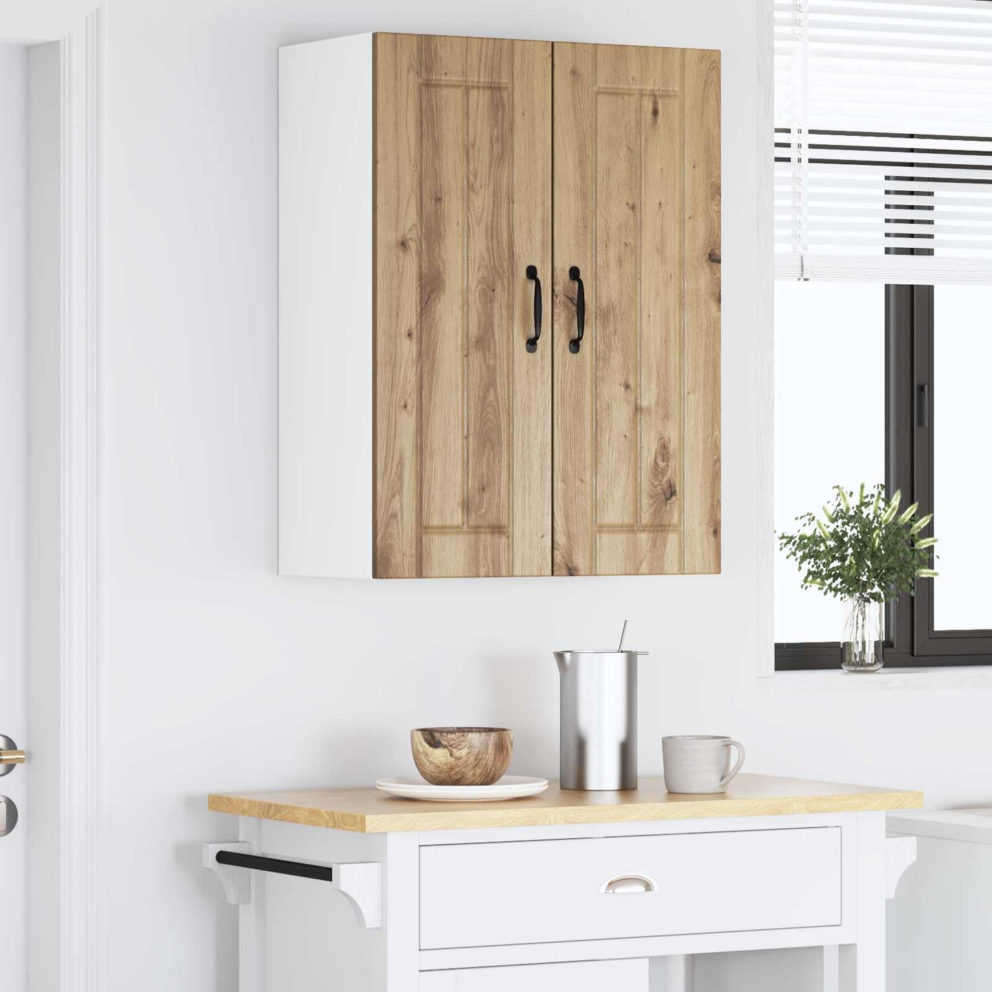 vidaXL Ντουλάπα Τοίχου LUCCA 2 τμχ. Artisan Δρυς Επεξεργασμένο Ξύλο