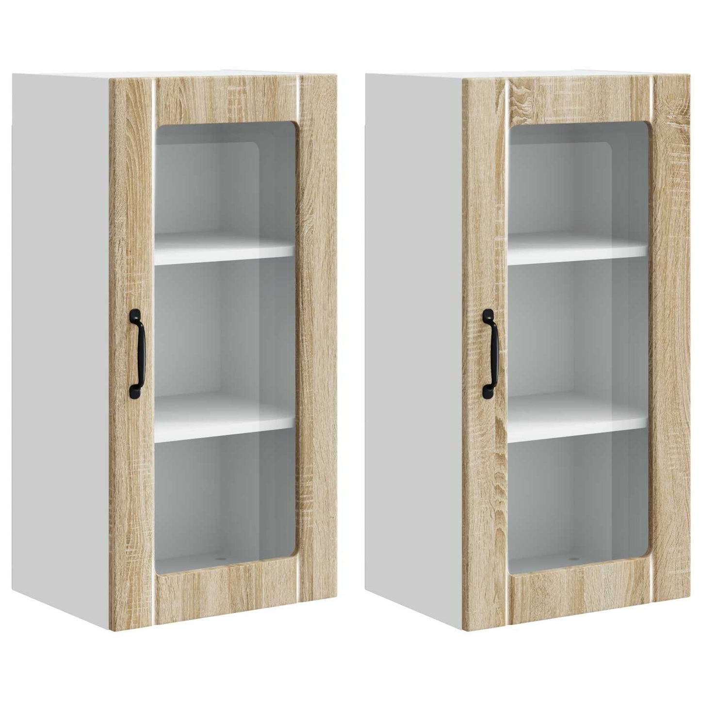 vidaXL Ντουλάπα Κουζίνας με ράφι 2 pcs Δρύς Sonoma 40 x 31 x 80 εκ.