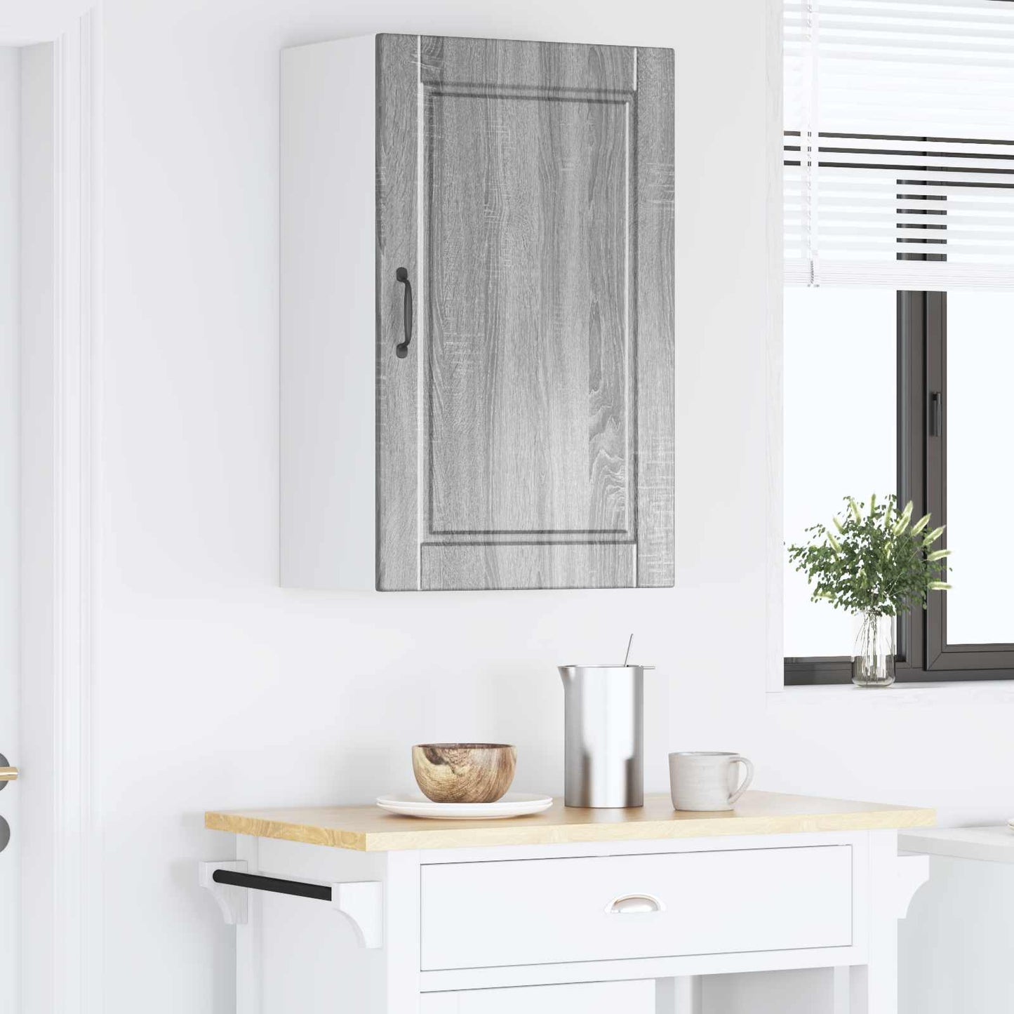 vidaXL Ντουλάπα Τοίχου PORTO Γκρίζο Σονομα 50 x 31 x 80 εκ.