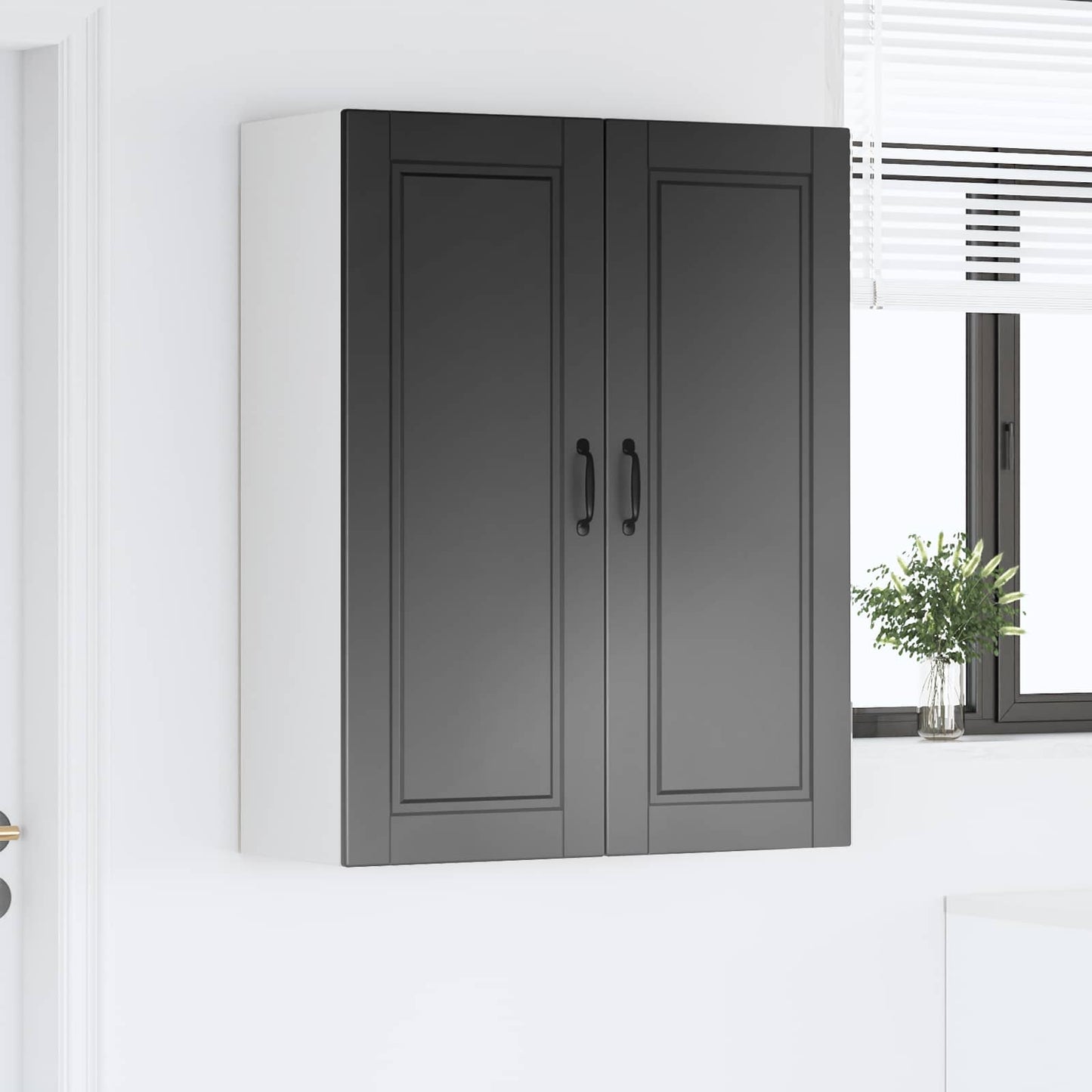 vidaXL Ντουλάπα Κουζίνας Μαύρο 80 x 31 x 100 εκ. Επεξεργασμένο ξύλο