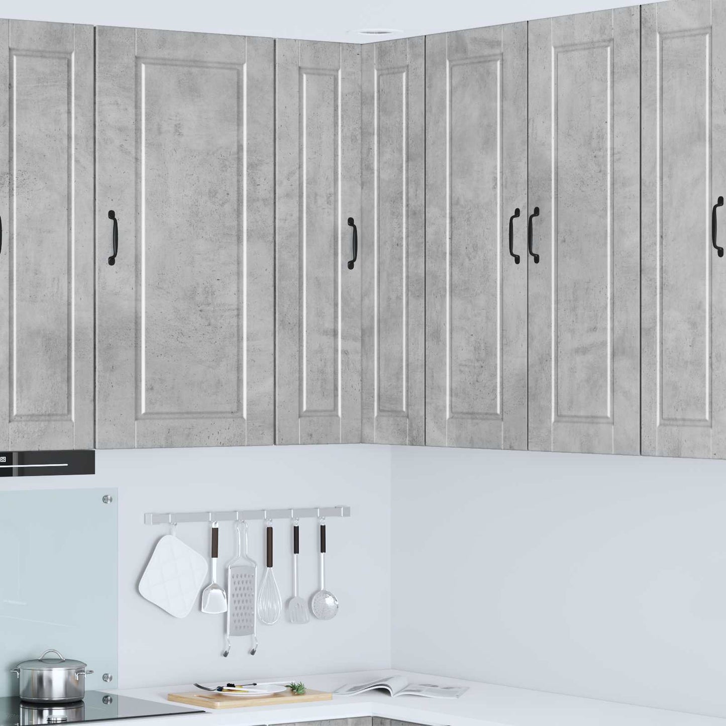 vidaXL Ντουλάπα Γωνίας PORTO Σκυρόδεμα Γκρι 57 x 57 x 100 εκ.
