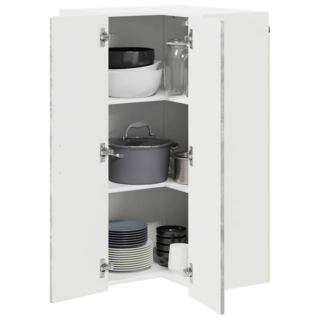 vidaXL Ντουλάπα Γωνίας PORTO Σκυρόδεμα Γκρι 57 x 57 x 100 εκ.