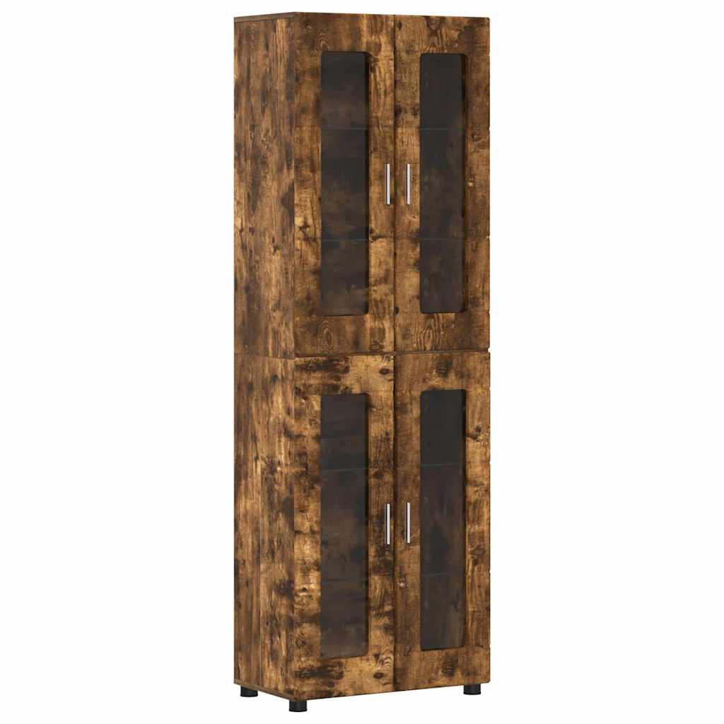vidaXL Highboard FLORIN 60 x 35 x 182 εκ. Καπνιστό Δρύς