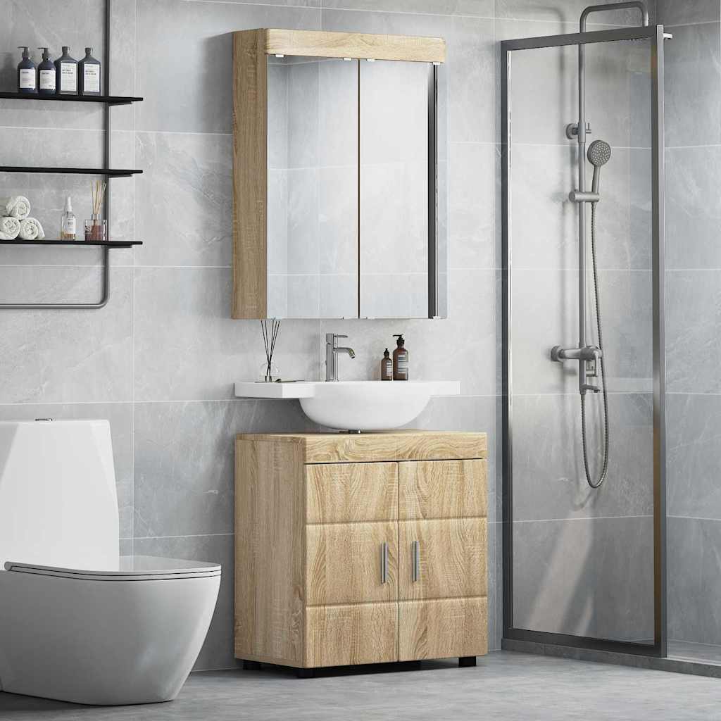 vidaXL Σετ Επίπλων Μπάνιου TULUM 2 τεμ. Δρύς Sonoma 60 x 34 x 63 εκ