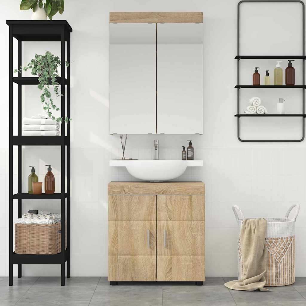 vidaXL Σετ Επίπλων Μπάνιου TULUM 2 τεμ. Δρύς Sonoma 60 x 34 x 63 εκ