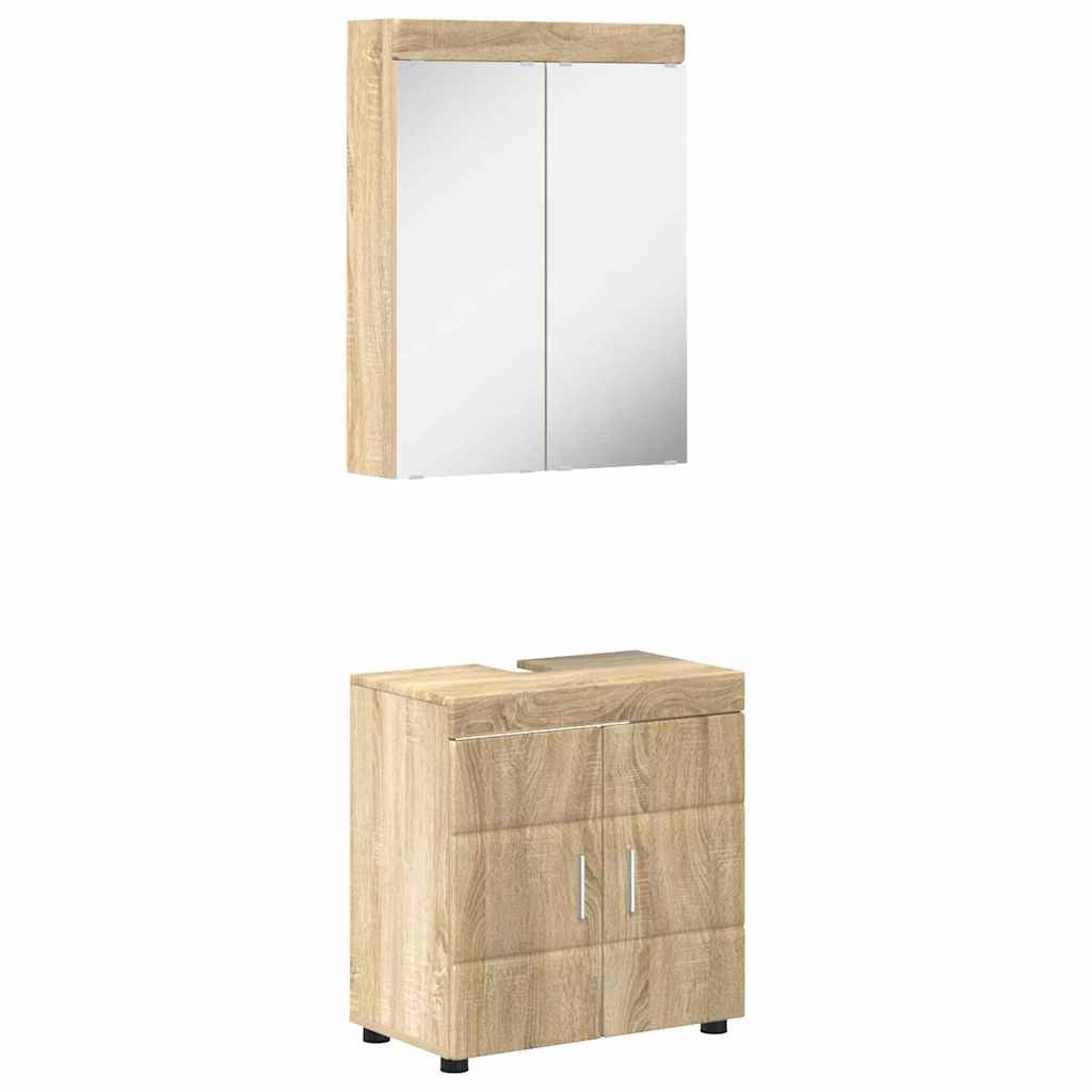 vidaXL Σετ Επίπλων Μπάνιου TULUM 2 τεμ. Δρύς Sonoma 60 x 34 x 63 εκ