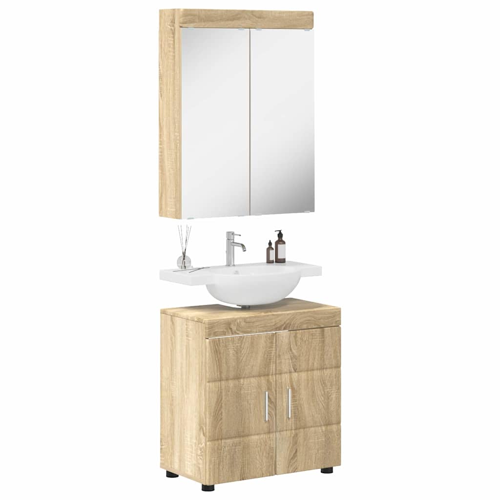 vidaXL Σετ Επίπλων Μπάνιου TULUM 2 τεμ. Δρύς Sonoma 60 x 34 x 63 εκ