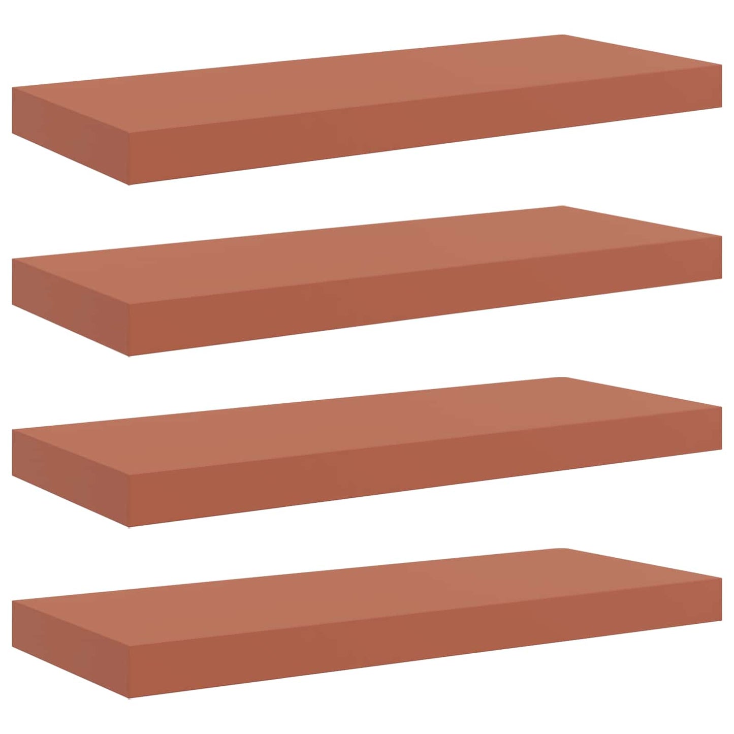 vidaXL Ράφι Τοίχου 4 τμχ. Κόκκινο 60 x 23,5 x 3,8 cm