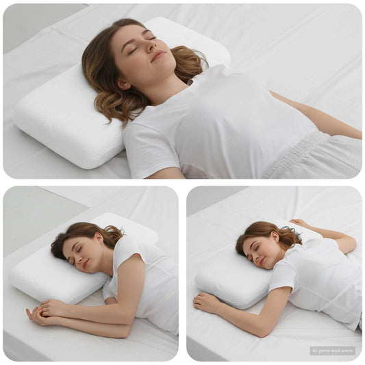 vidaXL Μαξιλάρι Ύπνου 70 x 36 x 11,5 εκ Μεσαίο Αφρός Μνήμης Λευκό