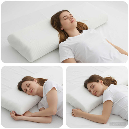 vidaXL Μαξιλάρι Ύπνου 120 x 36 x 13 εκ Μεσαίο Τζελ Μνήμης Φόρμα Λευκό