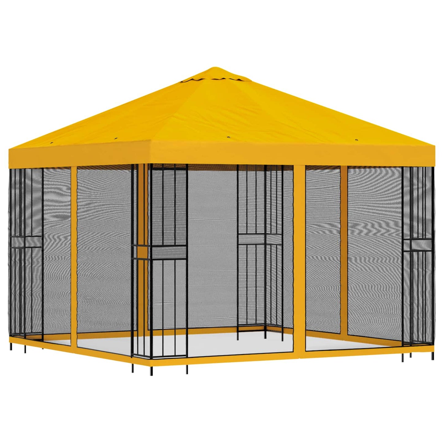 vidaXL Κήπος Γκαζebo με Πλευρικά Τοίχους 3 x 3 m Κίτρινο