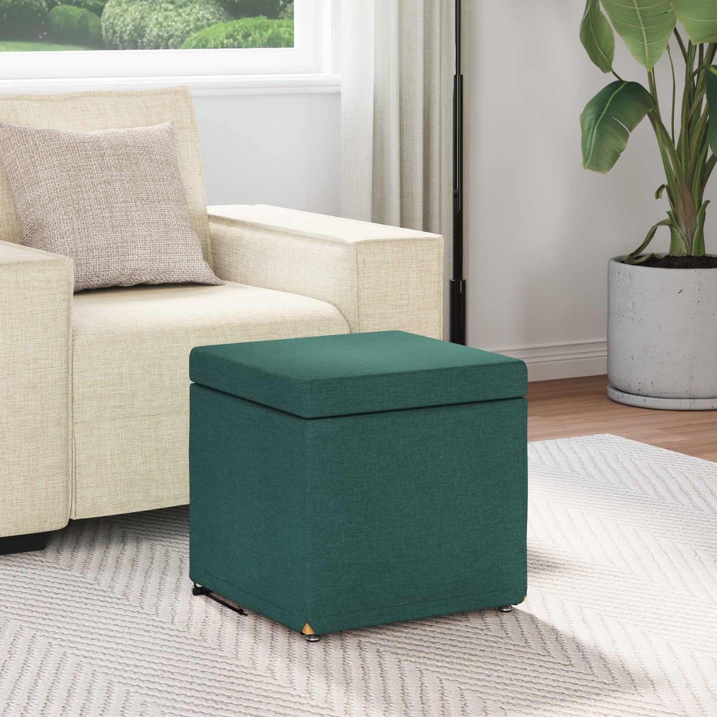 vidaXL Σκαμνί Σκούρο Πράσινο 41 x 41 x 40 εκ