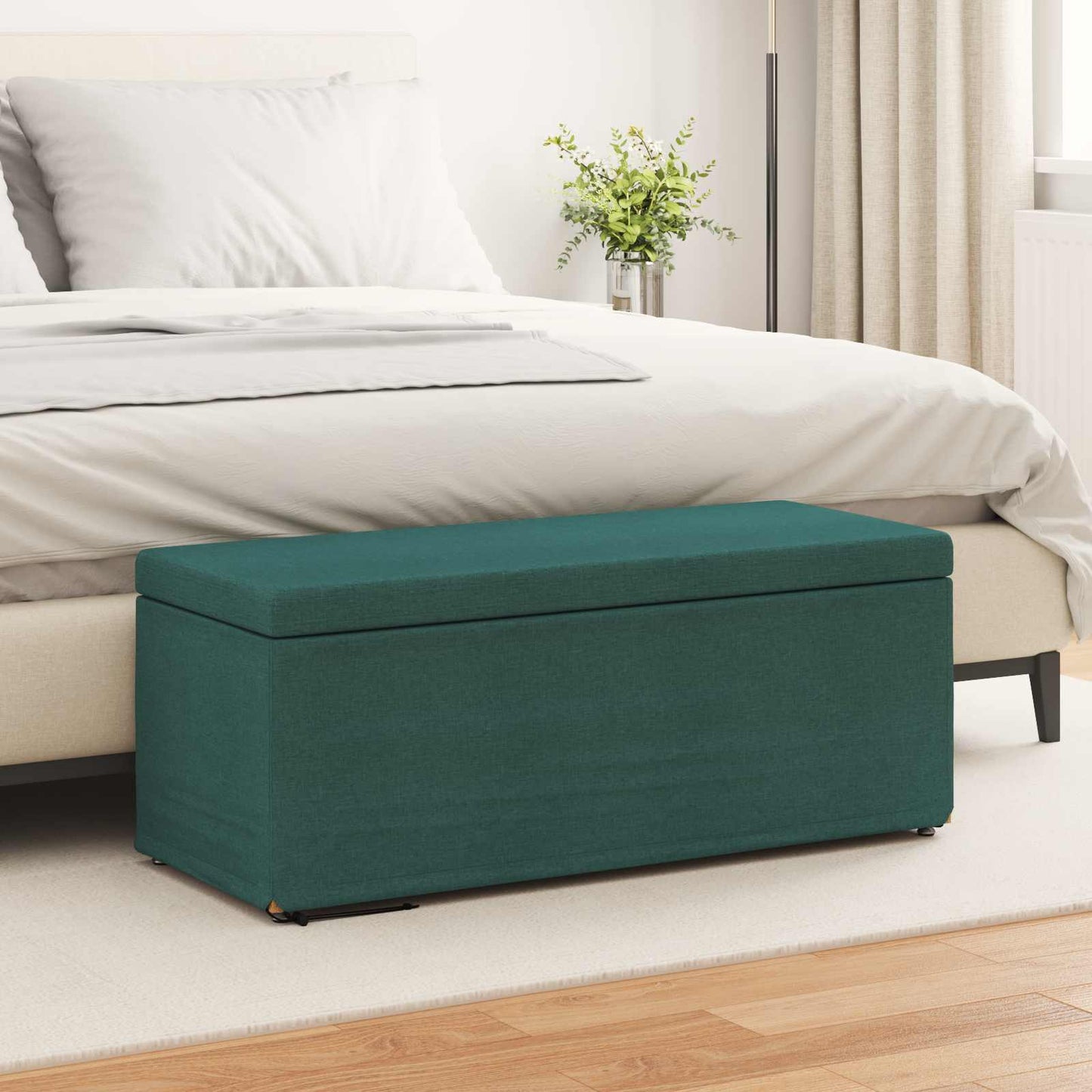 vidaXL Σκαμνί Σκούρο Πράσινο 101 x 41 x 40 εκ