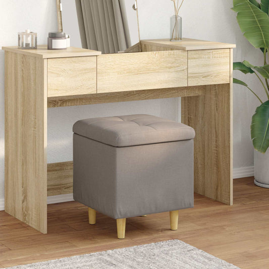 vidaXL Οθωμανό με Αποθηκευτικό Χώρο Taupe 40 x 40 x 45 cm ύφασμα