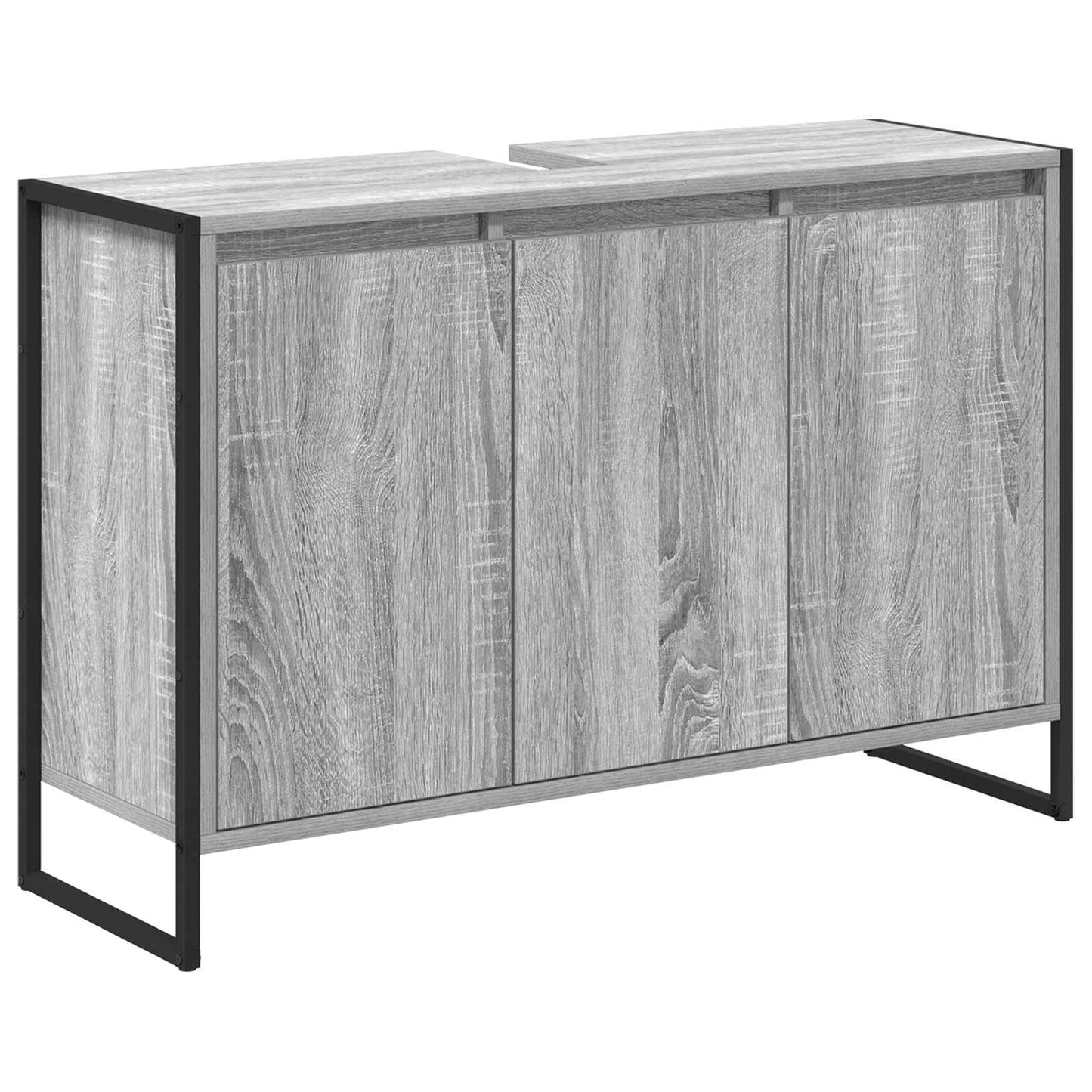 vidaXL Ντουλάπι Μπάνιου Γκρίζο Σονομα 90 x 30 x 60 cm