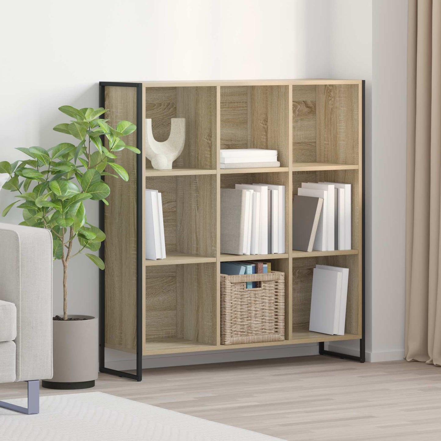 vidaXL Βιβλιοθήκη Σονόμα 99.5 x 30 x 108.5 εκ Επεξεργασμένο ξύλο