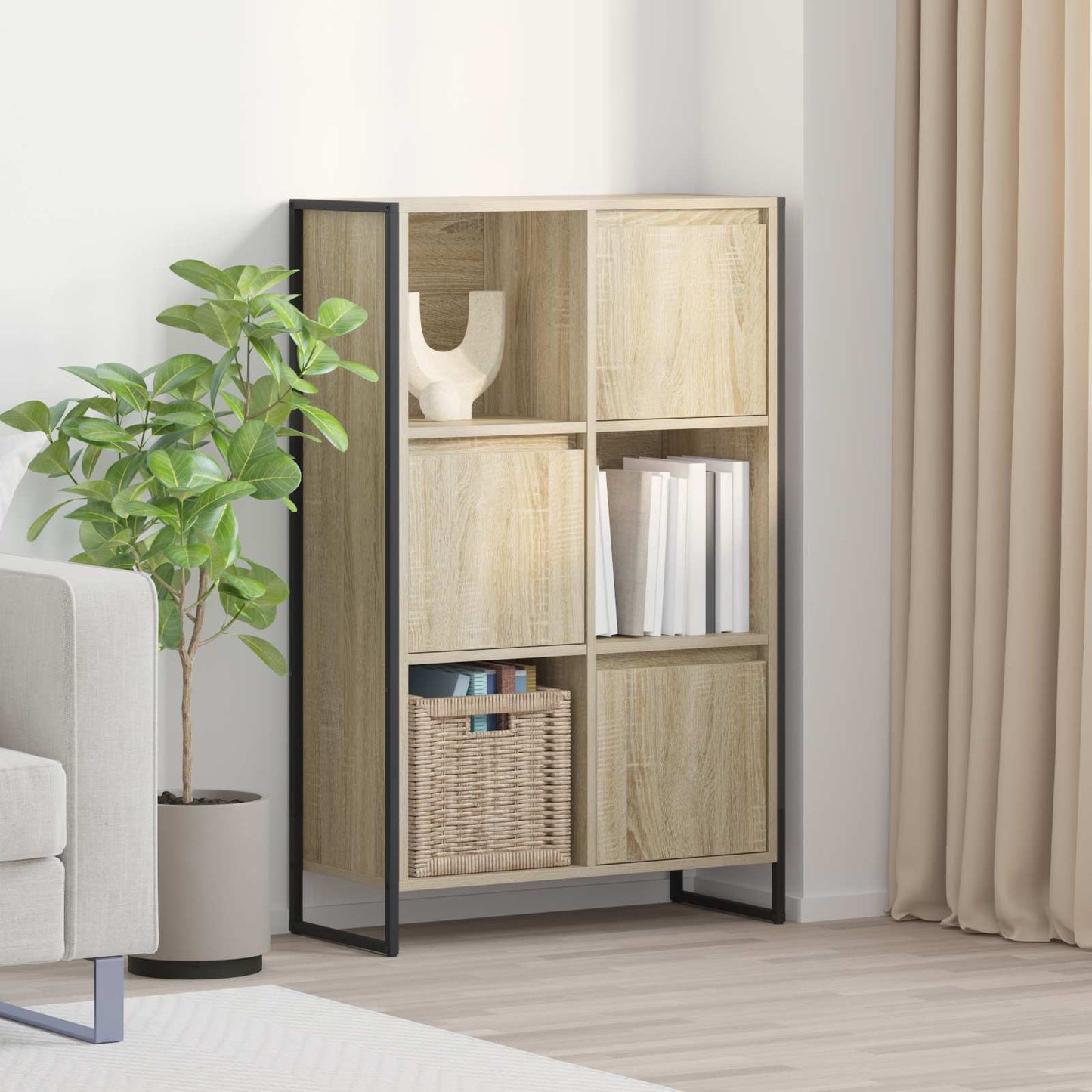 vidaXL Βιβλιοθήκη Σονόμα 68 x 30 x 108.5 εκ. Επεξεργασμένο ξύλο