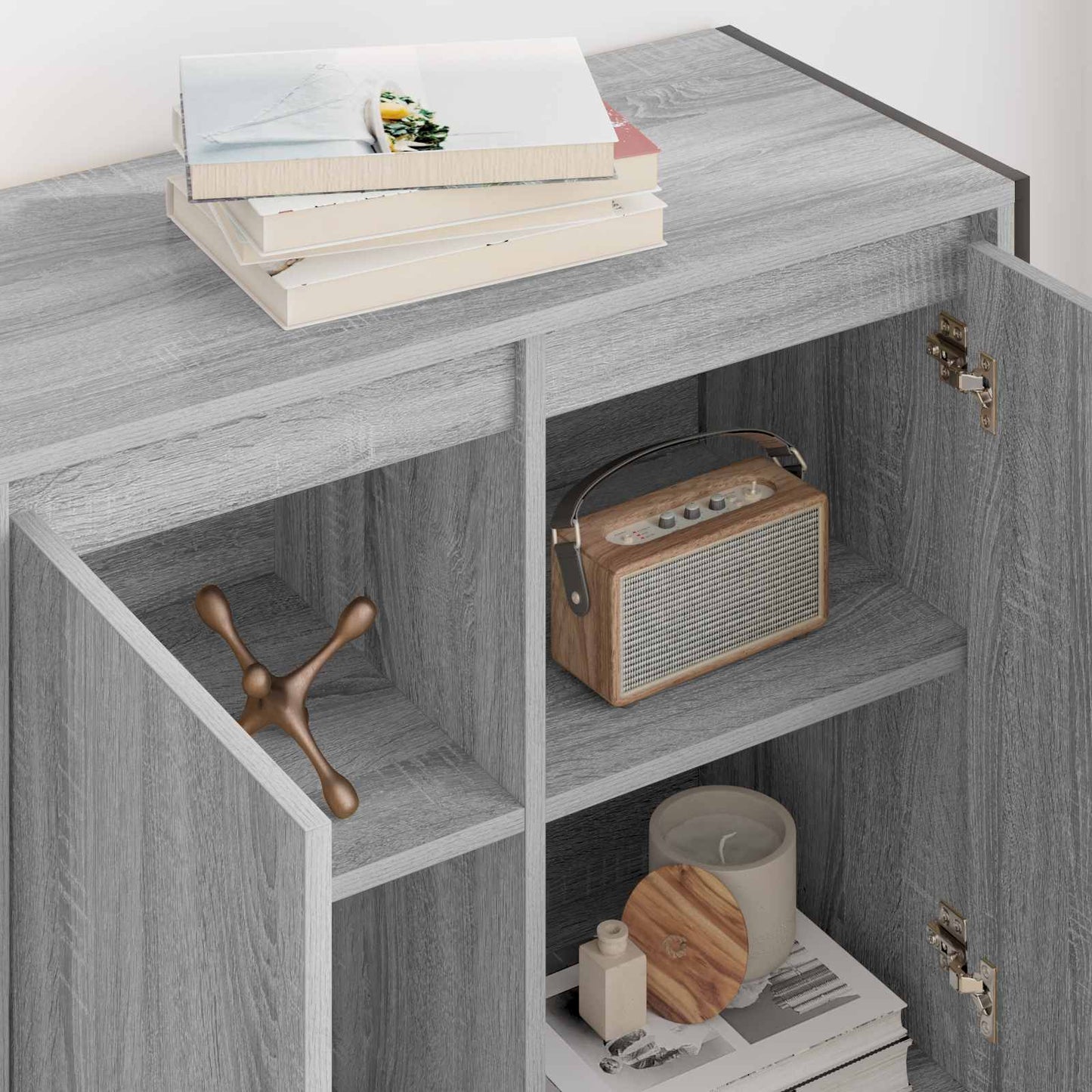 vidaXL Βοηθητικό ντουλάπι Γκρι Sonoma 79 x 36 x 75 εκ