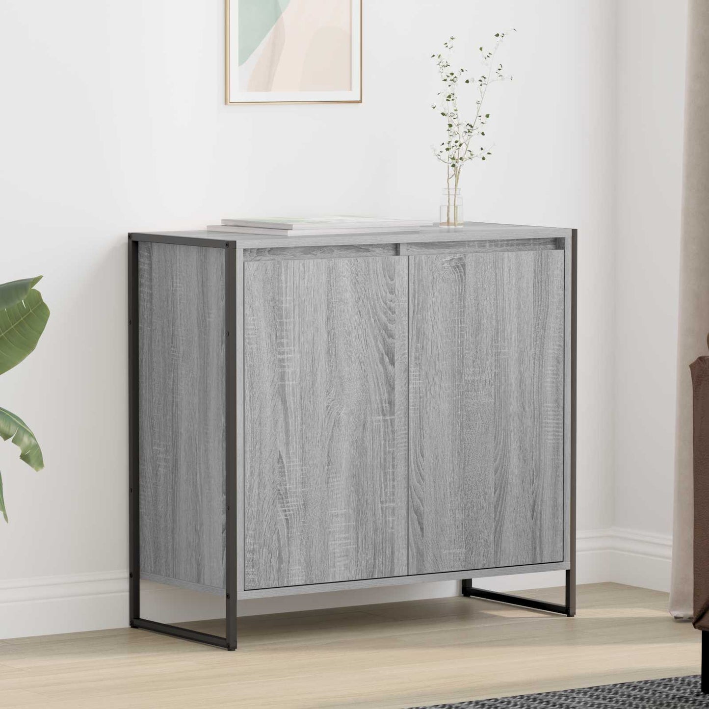 vidaXL Βοηθητικό ντουλάπι Γκρι Sonoma 79 x 36 x 75 εκ