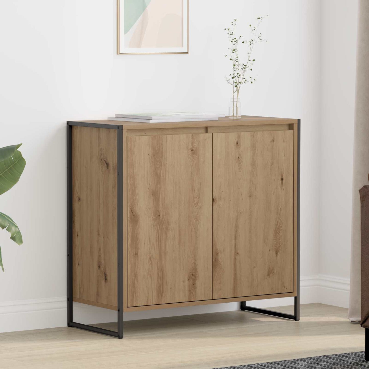 vidaXL Βοηθητικό ντουλάπι Artisan Δρυς 79 x 36 x 75 εκ
