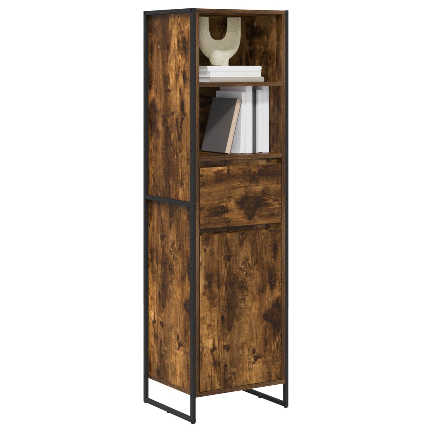 vidaXL Βιβλιοθήκη Καπνισμένο Ξύλο Δρυός 43 x 36 x 150.5 εκ